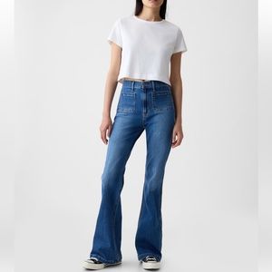 GAP 70s high rise Flare Jean